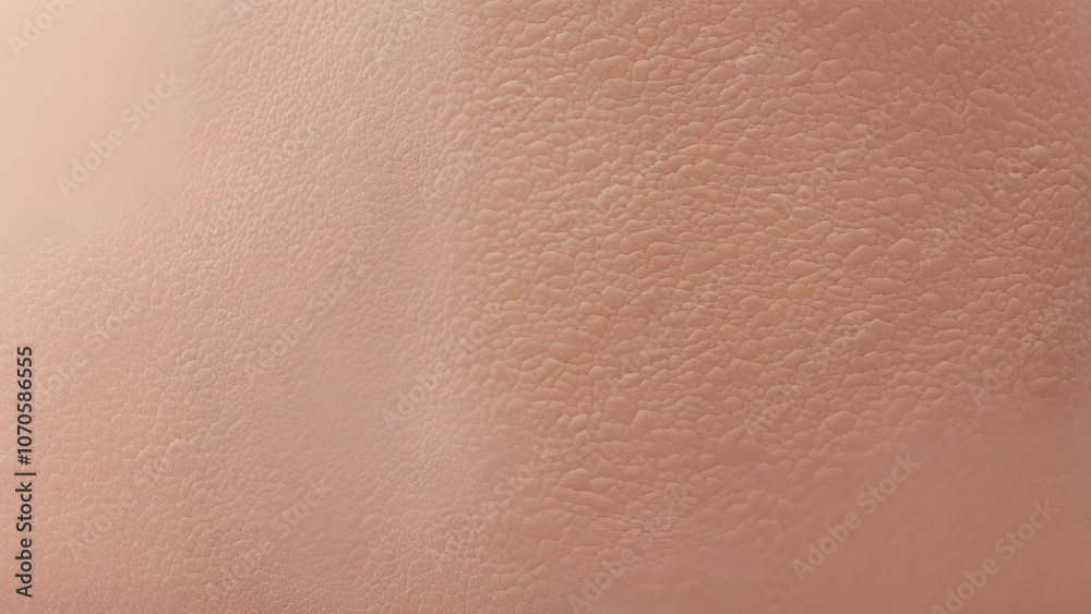 Fototapeta premium Detailed texture of skin with a soft matte finish slight imperfections visible under soft lighting, AI Generated