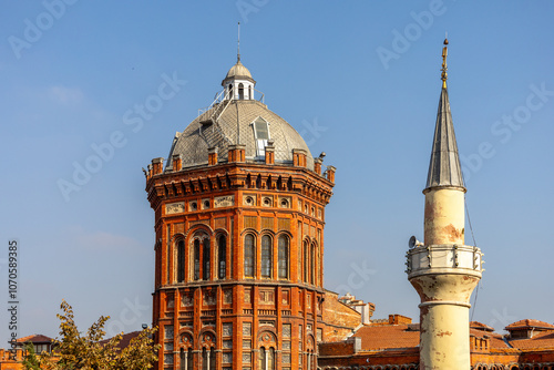 Istanbul, Turkey - November 2, 2024: Phanar Greek Orthodox College or Phanar Roman Orthodox Lyceum known in Greek as the Great School of the Nation, Fener, Istanbul, Turkey photo