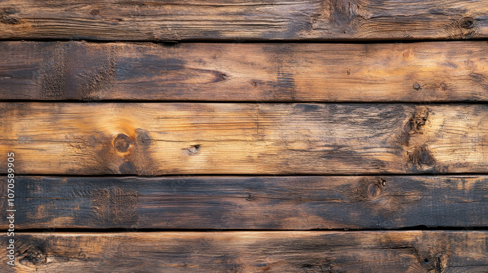 Rustic wooden background with natural textures, close-up of weathered wood grain, warm and earthy tone,