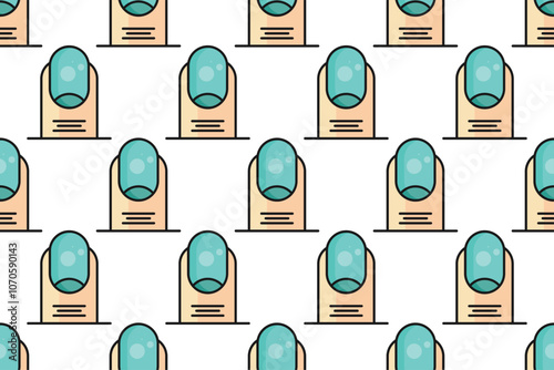 Seamless pattern background with beauty salon equipment icons