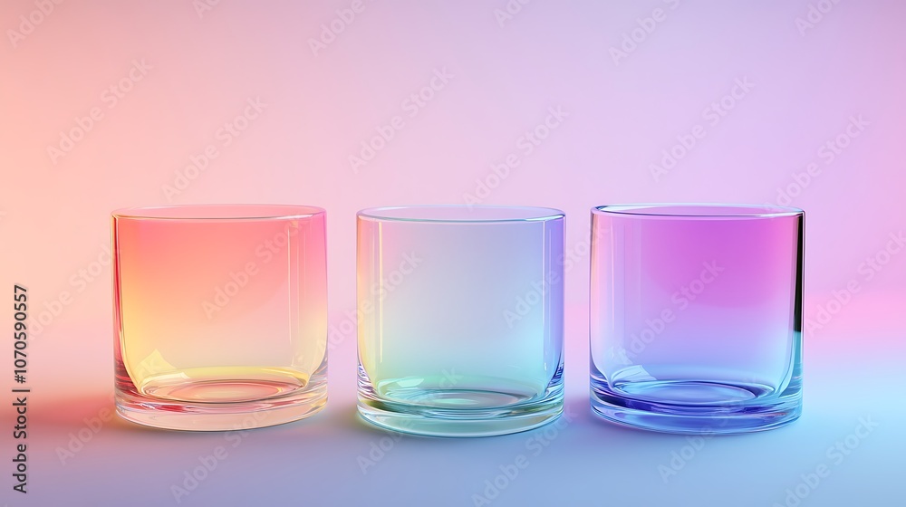 Transparent glass 3D 8.8 on a gradient background Transparent glass 3D 8.8 on a gradient background
