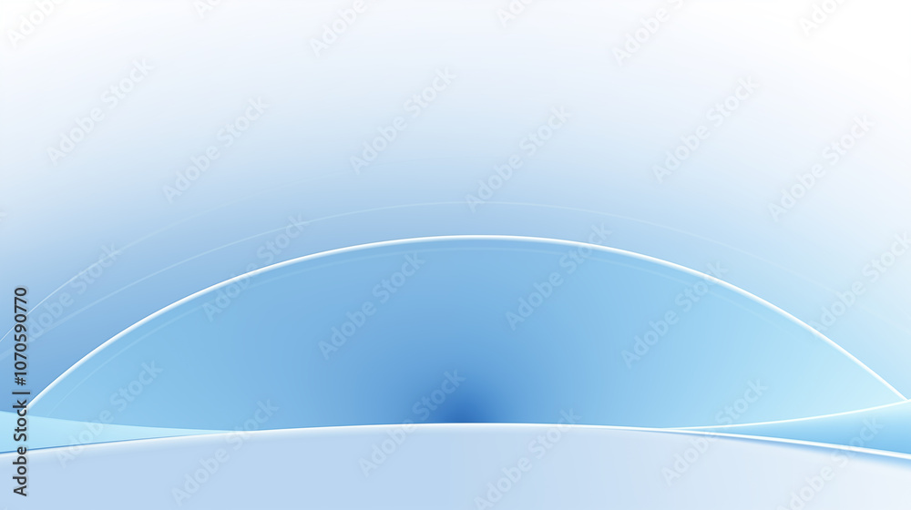 Obraz premium Blue arc wave minimalist background