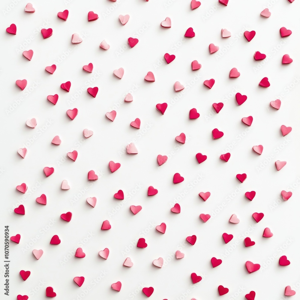 Elegant Romantic Pattern with Tiny Pink Hearts on White Background for Valentine's or Mother's Day Elegant Romantic Pattern with Tiny Pink Hearts on White Background for Valentine's or Mother's Day