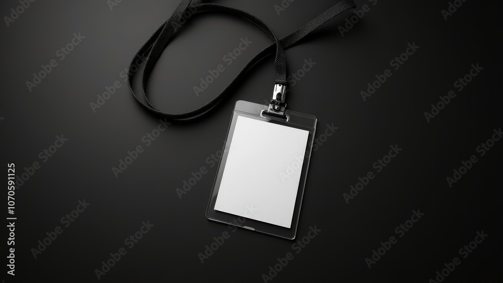 Clean mockup lanyard showcasing a simple white ID badge and textured lanyard. Clean mockup lanyard showcasing a simple white ID badge and textured lanyard.