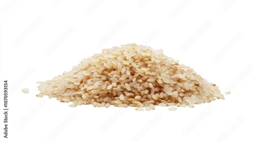 Pile of Brown Rice Grains Pile of Brown Rice Grains