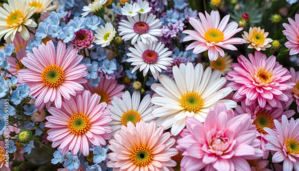 Fototapeta premium Explore the beauty of vibrant floral arrangements in stunning colors