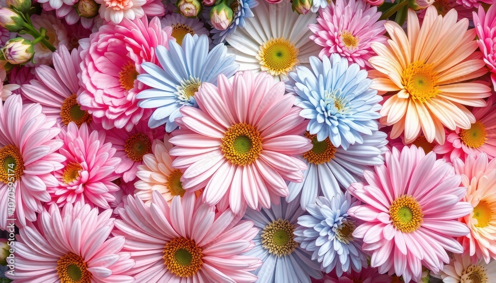 Fototapeta premium Explore the vibrant beauty of colorful flowers in nature's palette