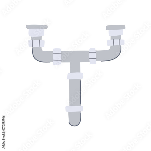 maintenance waste drain trap cartoon. cleaning fixture, basin sink, bathroom kitchen maintenance waste drain trap sign. isolated symbol vector illustration