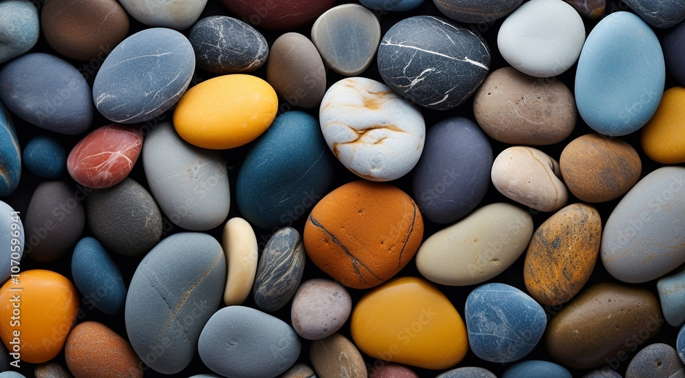 close up of colored beach stones, abstract stone background close up of colored beach stones, abstract stone background