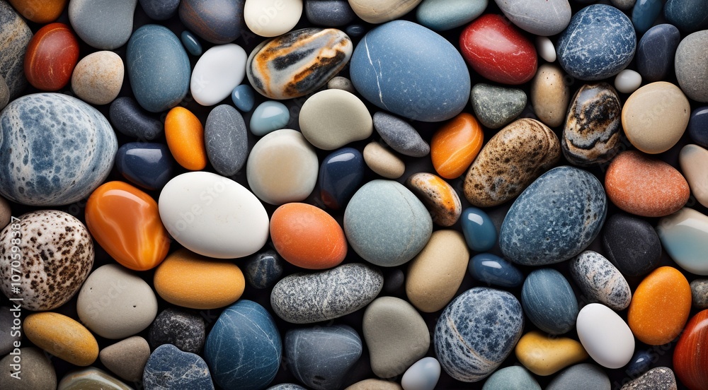 close up of colored beach stones, abstract stone background close up of colored beach stones, abstract stone background