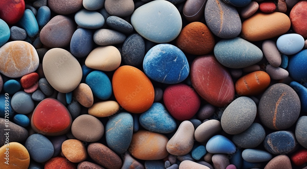close up of colored beach stones, abstract stone background close up of colored beach stones, abstract stone background