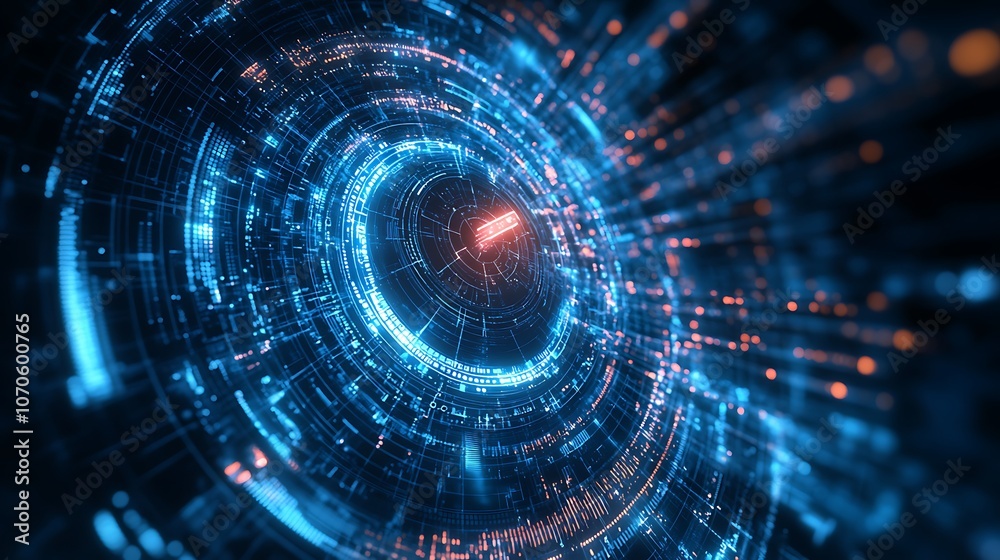 Holographic futuristic 3D 6.6 on a dark sci-fi background Holographic futuristic 3D 6.6 on a dark sci-fi background