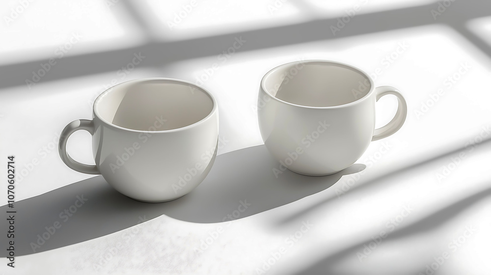 Mockup minimalist white ceramic coffee or tea mug Mockup minimalist white ceramic coffee or tea mug