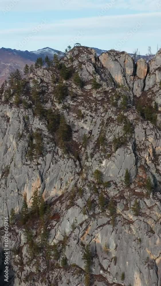 Aerial view of mountain during autumn Aerial view of mountain during autumn