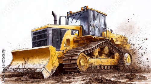 Powerful Bulldozer in Action