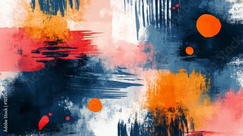 Abstract Colorful Brushstrokes photo