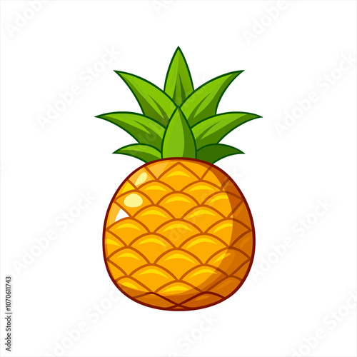 Pineapple fruit icon illustration