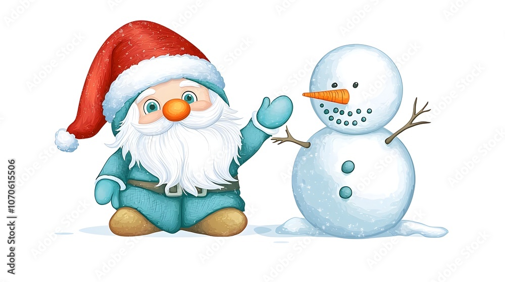 Christmas Gnome and Snowman Christmas Gnome and Snowman