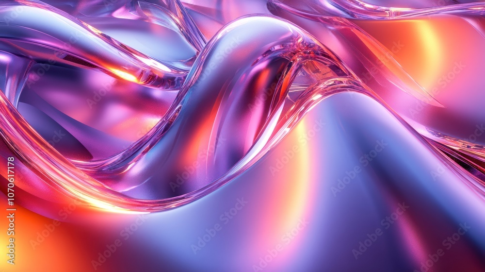 Abstract Purple and Orange Liquid Waves Abstract Purple and Orange Liquid Waves