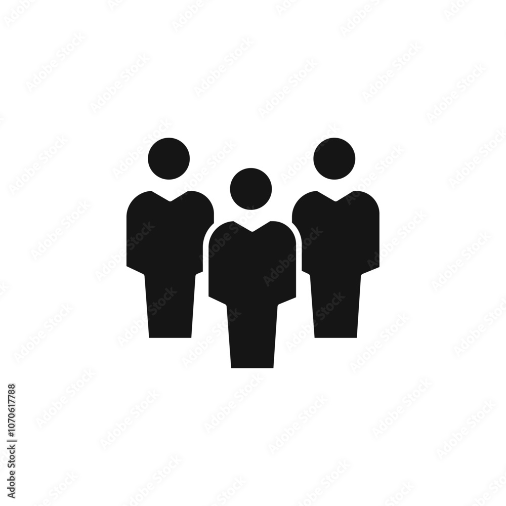 Community icon black and white vector sign Community icon black and white vector sign