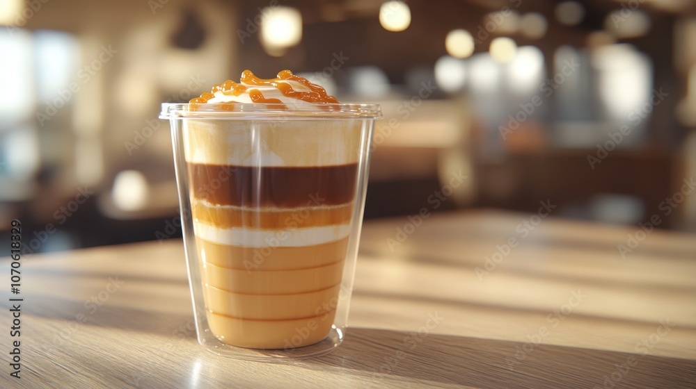 Delicious Layered Dessert in Transparent Cup