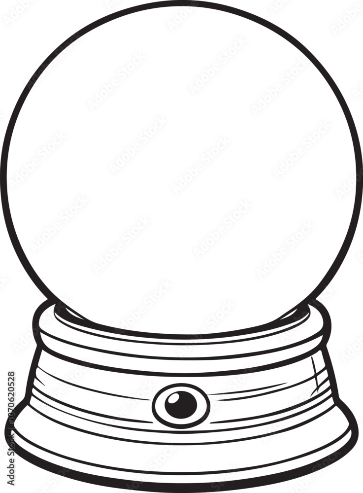 Snow Globe Icon with Tree or Snowman Silhouette - Vector Illustration. Snow Globe Icon with Tree or Snowman Silhouette - Vector Illustration.