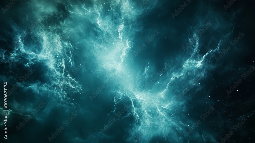 A vibrant depiction of cosmic cloud and energy in deep space. A vibrant depiction of cosmic cloud and energy in deep space.