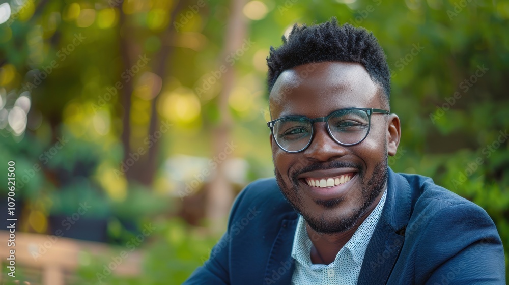 Successful businessman in an office setting, ready for a meeting or seminar, displaying trust and confidence with a smile while seated at a table Successful businessman in an office setting, ready for a meeting or seminar, displaying trust and confidence with a smile while seated at a table