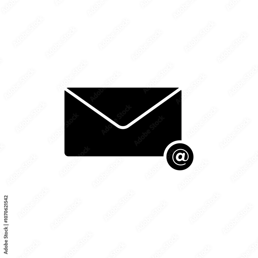 Email icon black and white vector sign Email icon black and white vector sign