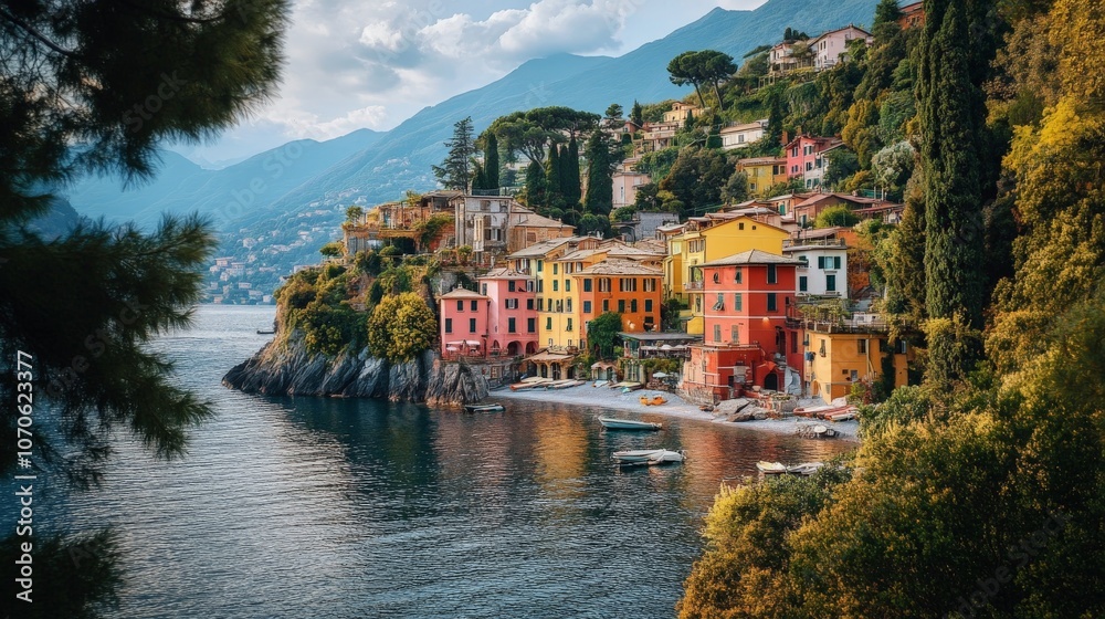 Obraz premium A collection of hidden gems in travel, highlighting picturesque landscapes and peaceful getaways away from the crowds