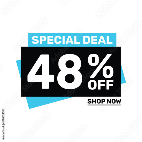 Special deal 48 off price marketing blue color design.