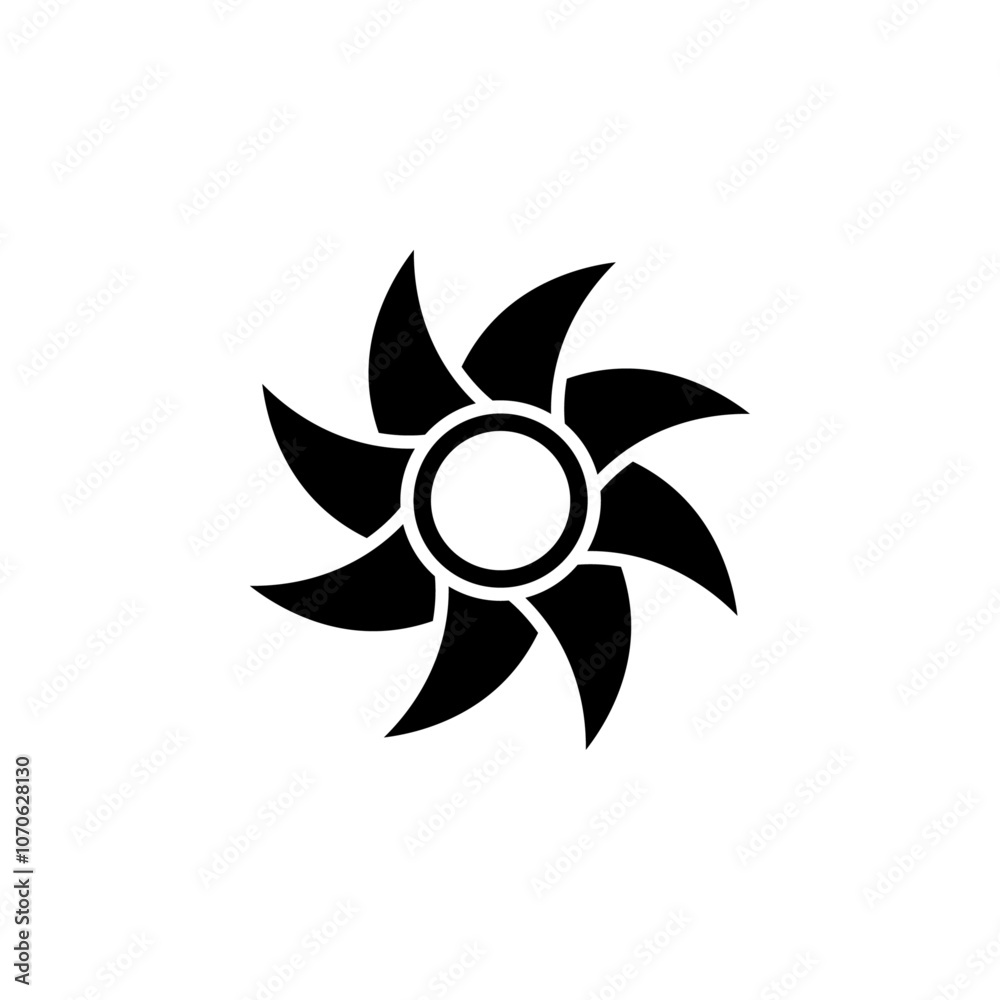 Hurricane icon black and white vector sign Hurricane icon black and white vector sign