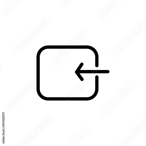 Import icon black and white vector sign