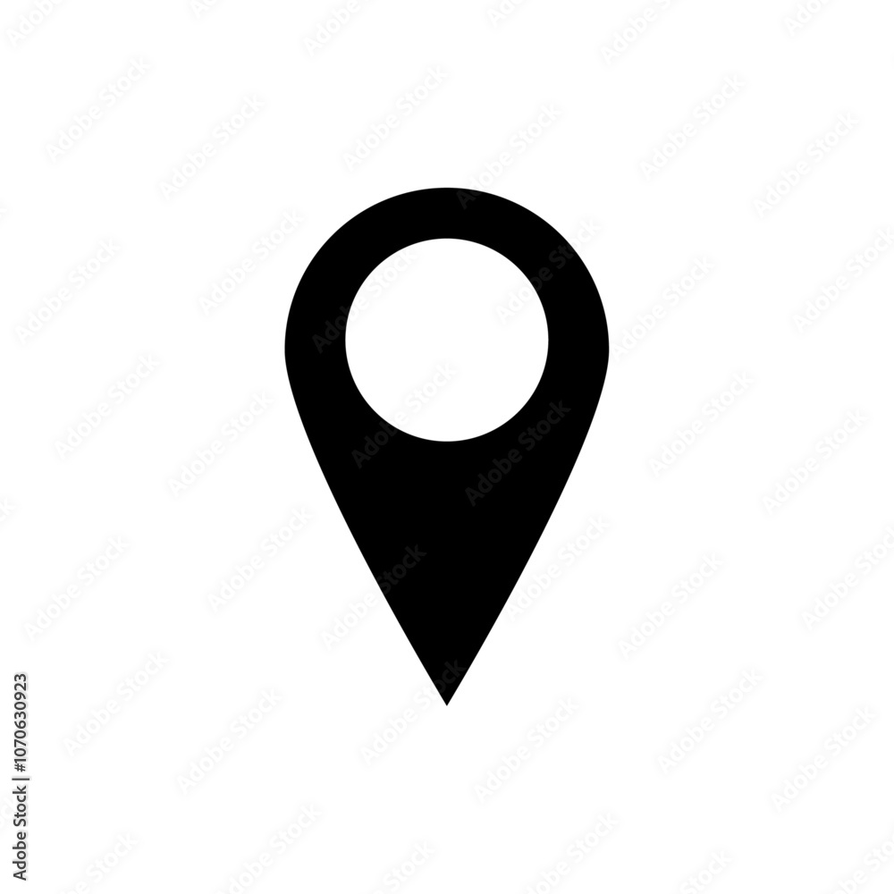 Map Marker icon black and white vector sign Map Marker icon black and white vector sign