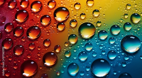 water drops on colored abstract background
