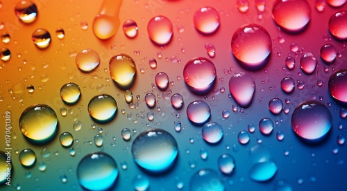 water drops on colored abstract background