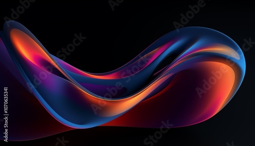 abstract background metal wave, purple pink blue