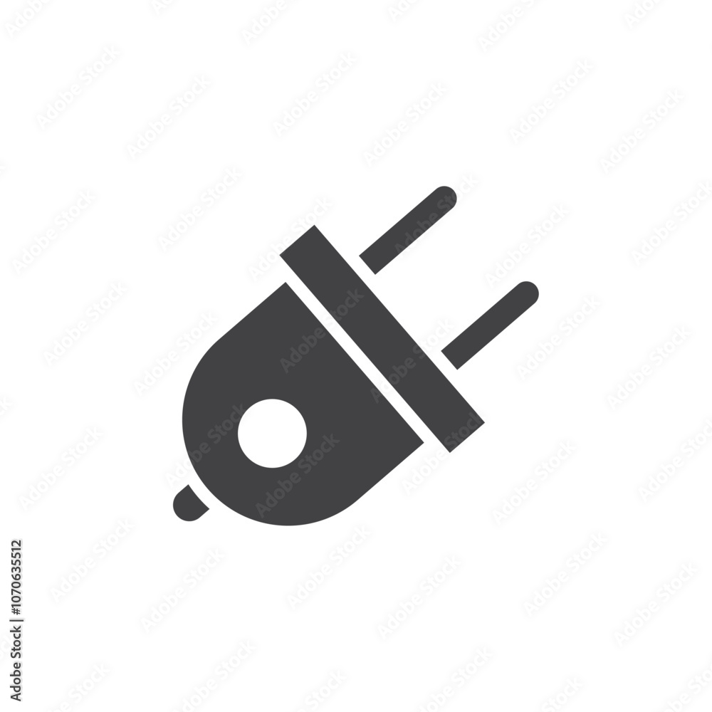 Plugin icon black and white vector sign Plugin icon black and white vector sign