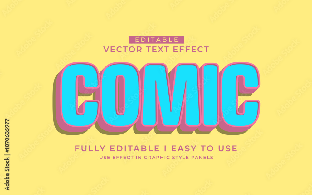3d editable comic text effect graphic style template 3d editable comic text effect graphic style template