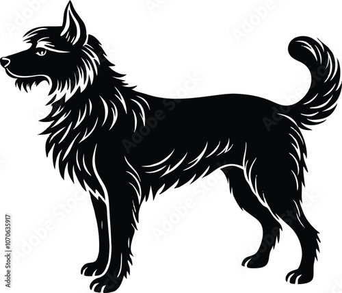 Dog silhouette dog breed silhouette vector illustration