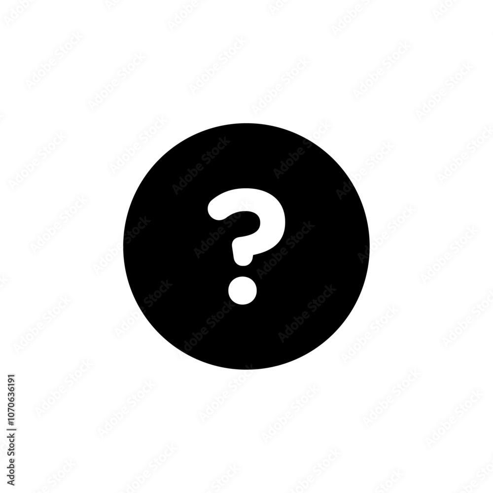 Question Icon black and white vector sign Question Icon black and white vector sign