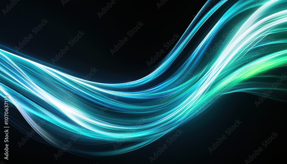 Obraz premium Explore the dynamic flow of light waves in modern abstract art for stunning visual impact
