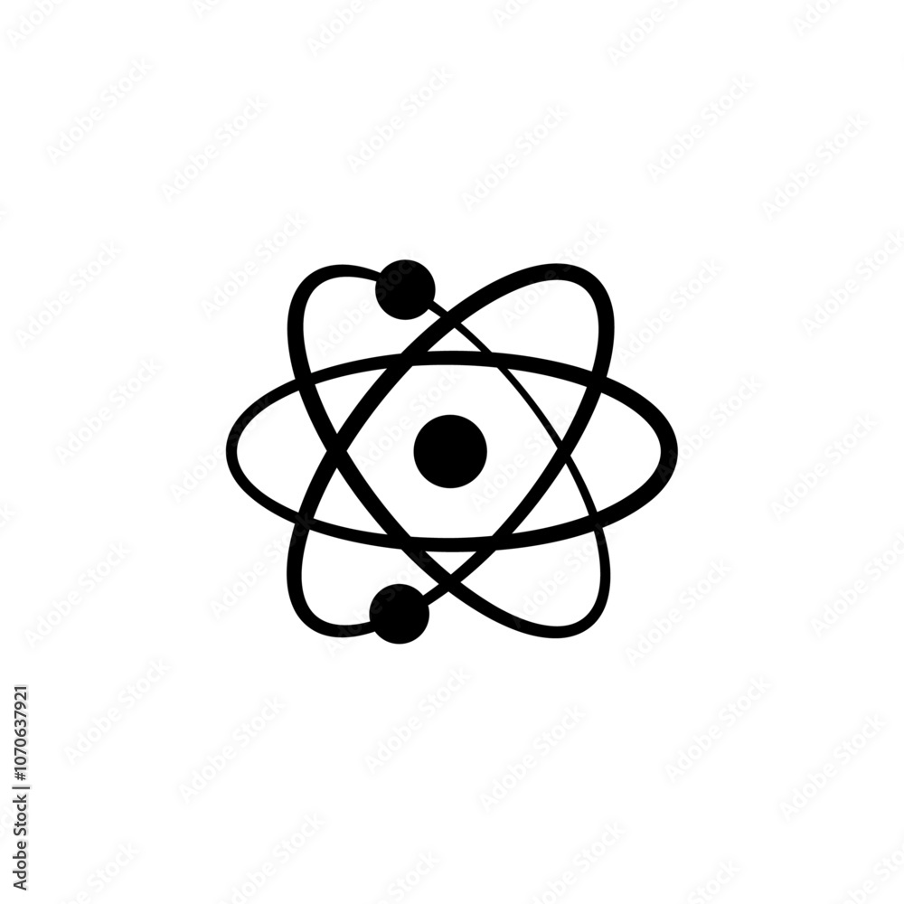 Science icon black and white vector sign Science icon black and white vector sign