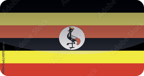 Free Download National flag of Uganda.Vector illustration - GFXLoad