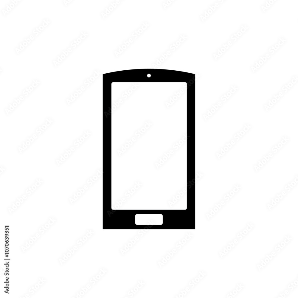 Smartphone icon black and white vector sign Smartphone icon black and white vector sign