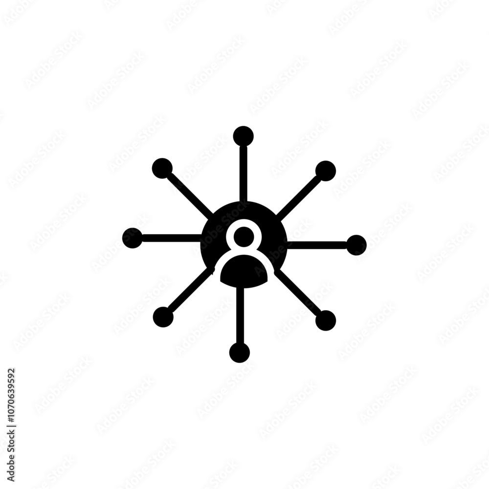 Stakeholders icon black and white vector sign Stakeholders icon black and white vector sign