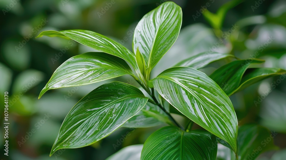 Lush green leaves with intricate vein patterns. Lush green leaves with intricate vein patterns.