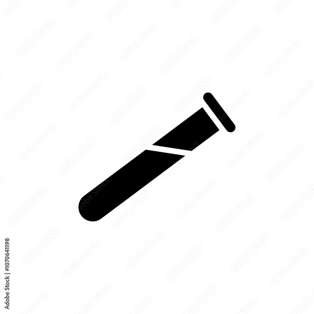 Test tube icon black and white vector sign Test tube icon black and white vector sign