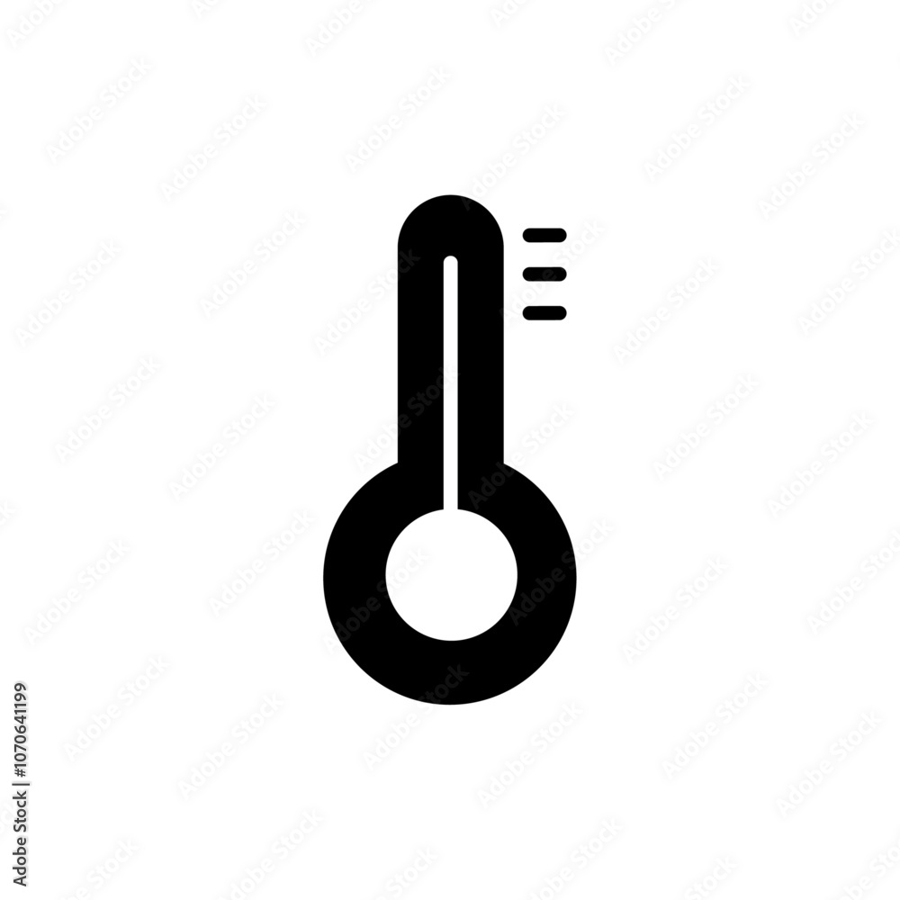 Temperature icon black and white vector sign Temperature icon black and white vector sign