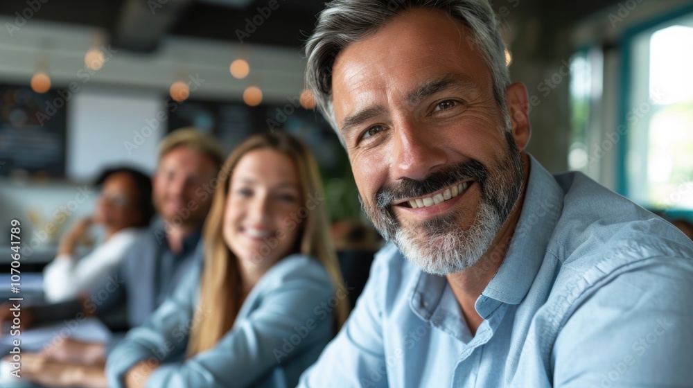 Joyful professional in a team workshop focused on career growth, employee training or seminar at the office. Smiling individual in a group meeting or onboarding session Joyful professional in a team workshop focused on career growth, employee training or seminar at the office. Smiling individual in a group meeting or onboarding session